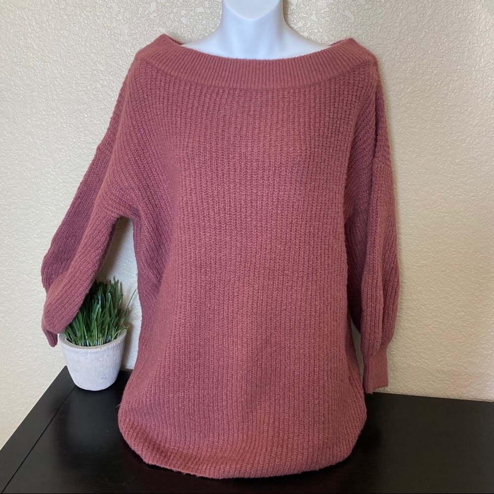 Express chunky soft sweater balloon sleeves